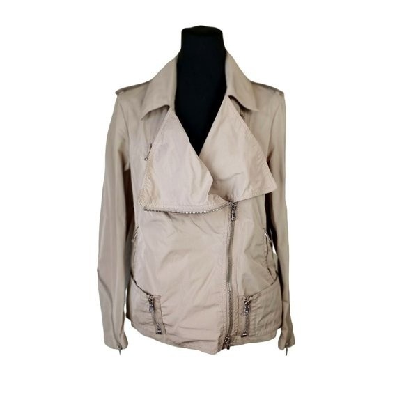 3.1 Phillip Lim Tan Lightweight Biker Jacket 6 - Picture 1 of 15